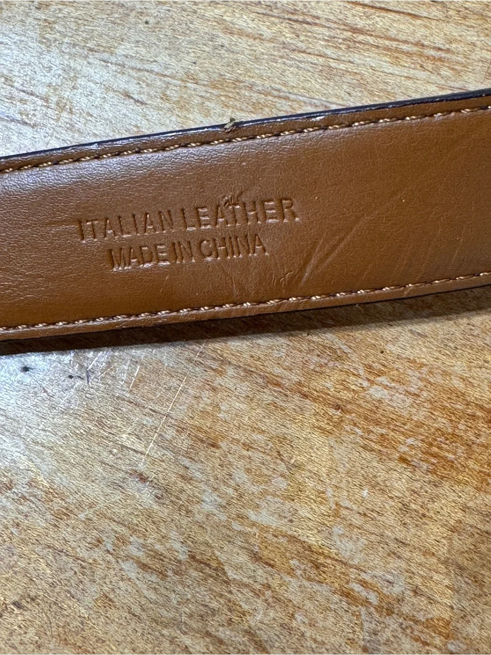 Ralph Lauren Gold Chain Accent Brown Leather & Plum Suede Women's Belt